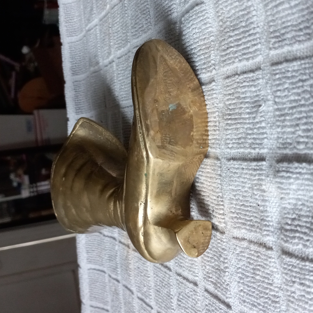 Vtg solid brass boot. - Picture 4 of 4